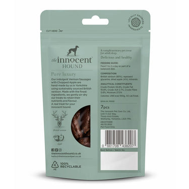 The Innocent Hound Venison with Chopped Apple Dog Sausages 7pcs - 7pcs